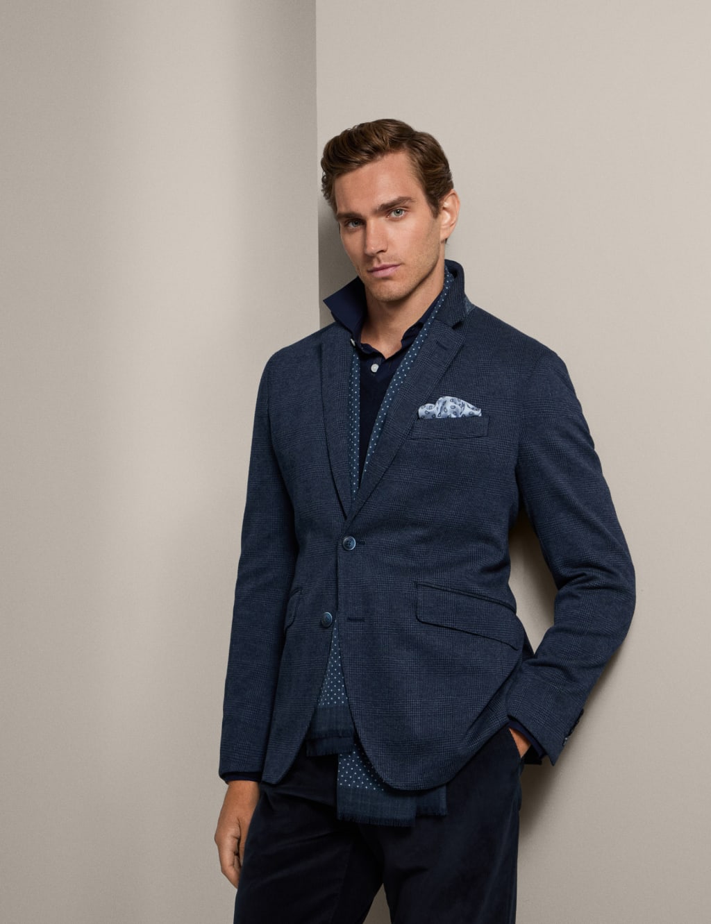 M&s blue blazer top