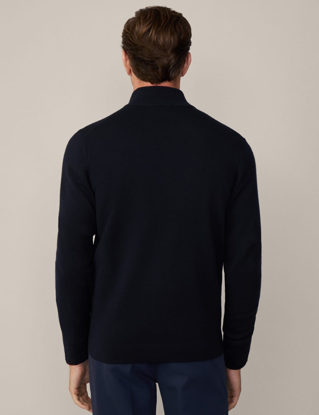 Pure Wool High Neck Zip Up Jumper 5 of 9