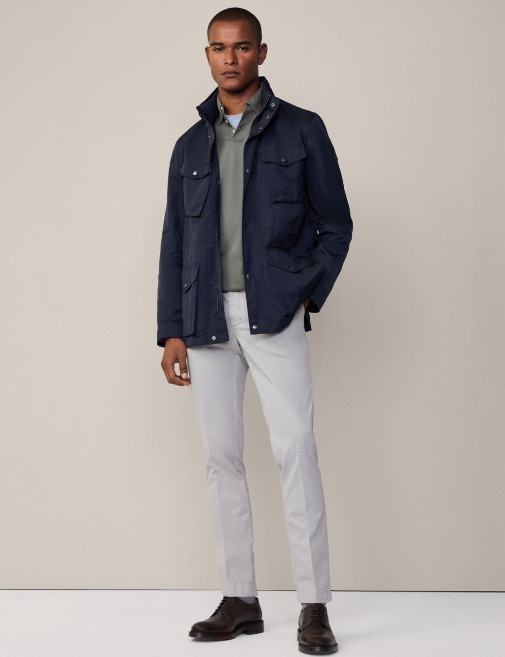 Water Resistant Hooded Cargo Jacket Hackett M S