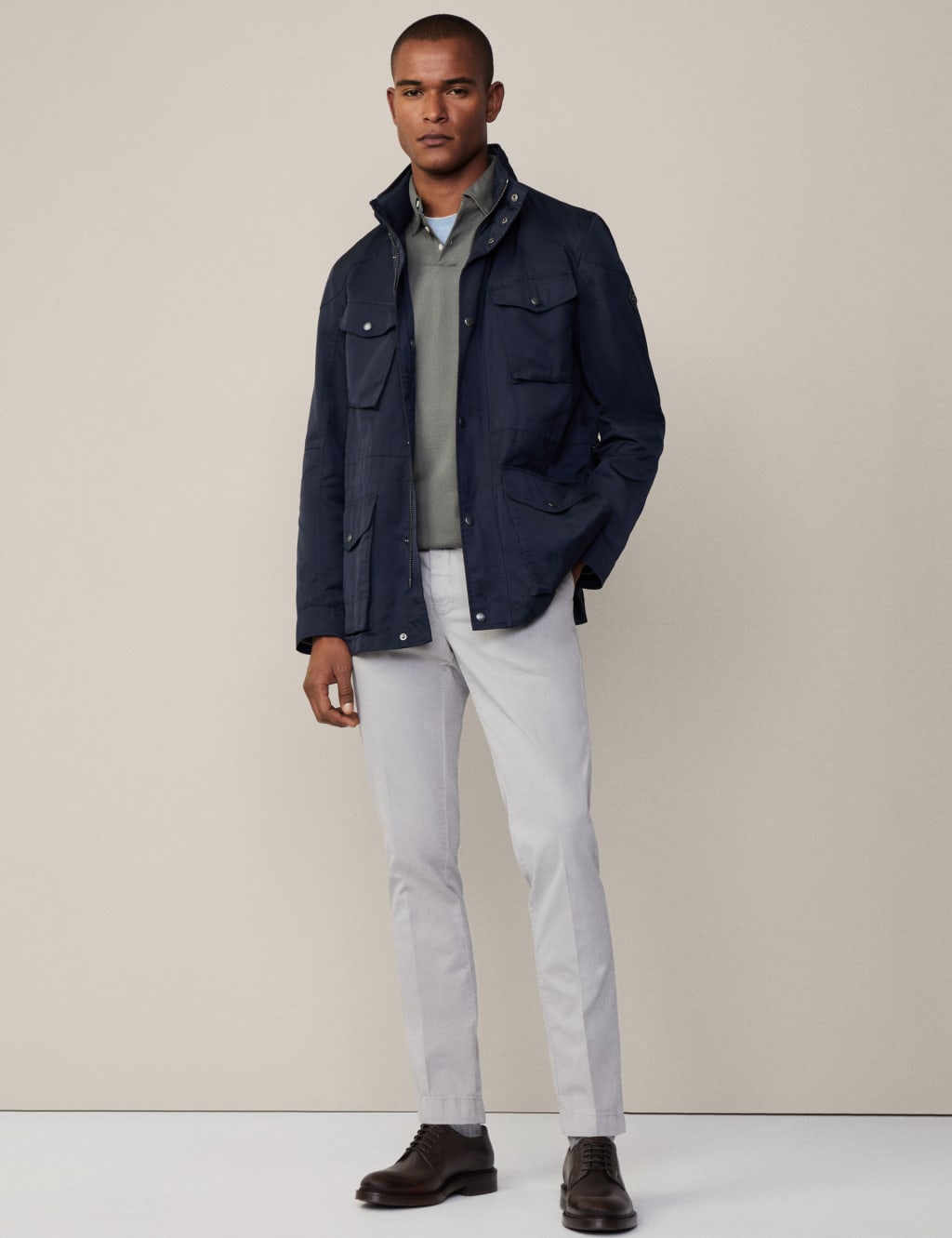 Water Resistant Hooded Cargo Jacket Hackett M S