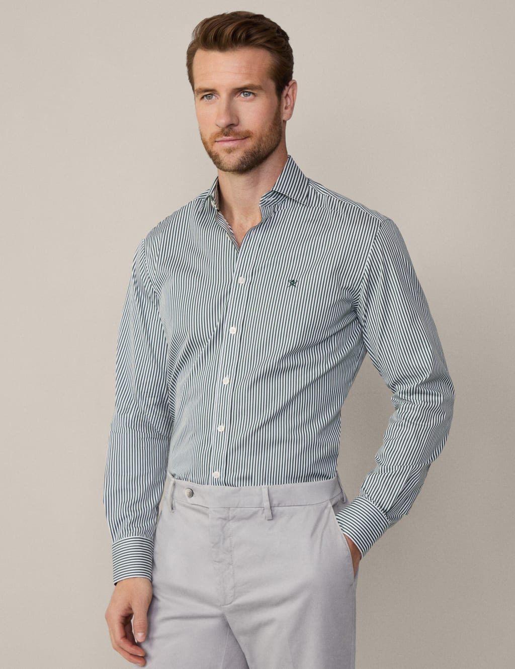 Regular Fit Pure Cotton Striped Oxford Shirt 3 of 10