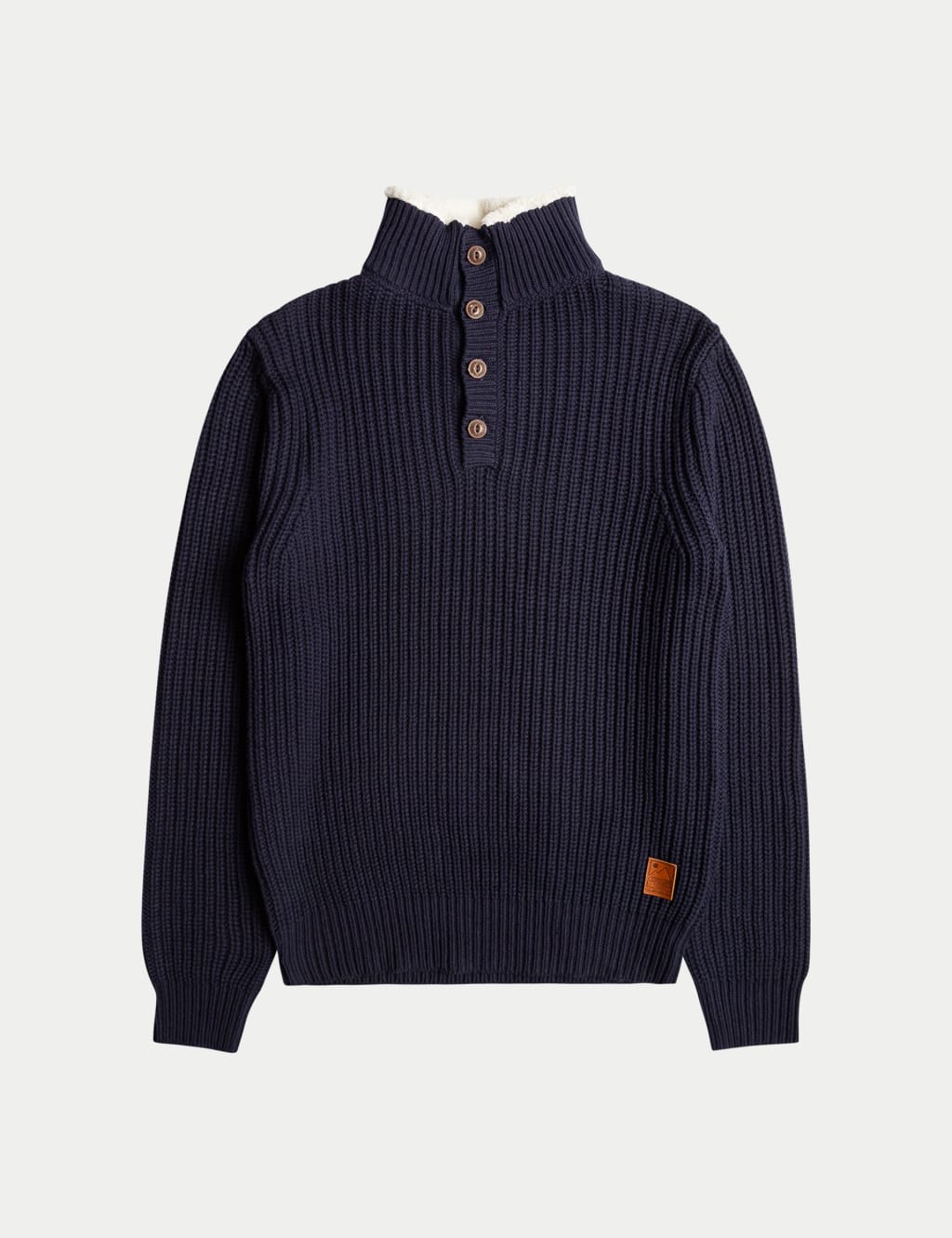 Cotton Rich Textured High Neck Jumper Quiksilver M S