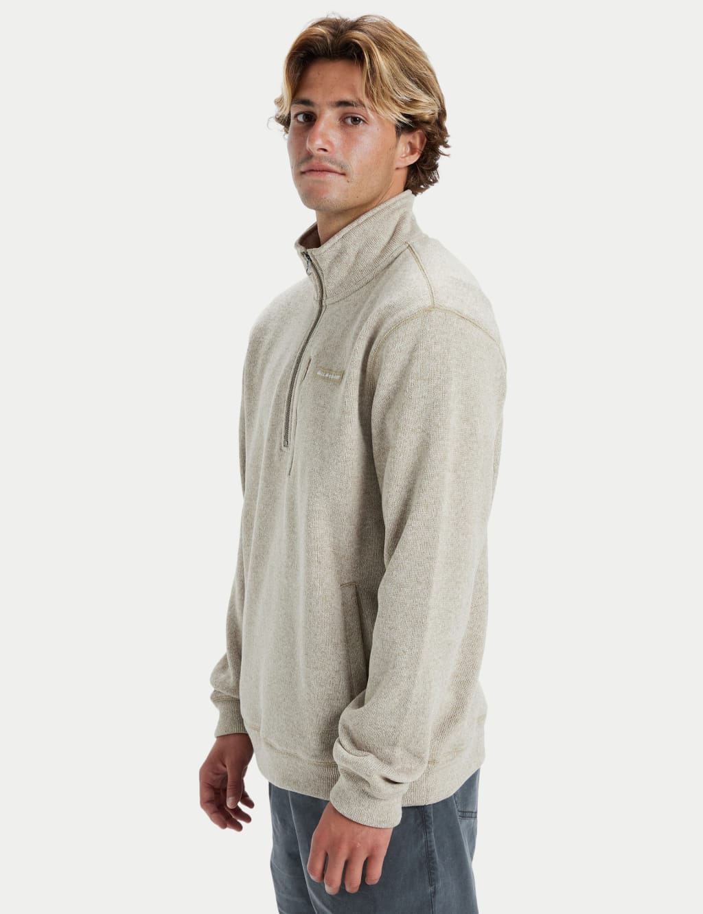 Pure Cotton Half Zip Long Sleeve Sweatshirt 3 of 6