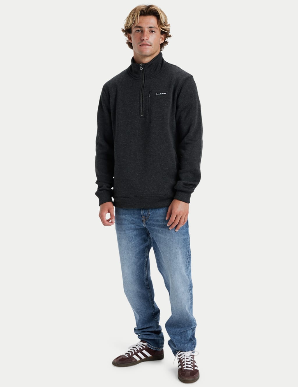Pure Cotton Half Zip Long Sleeve Sweatshirt 6 of 6