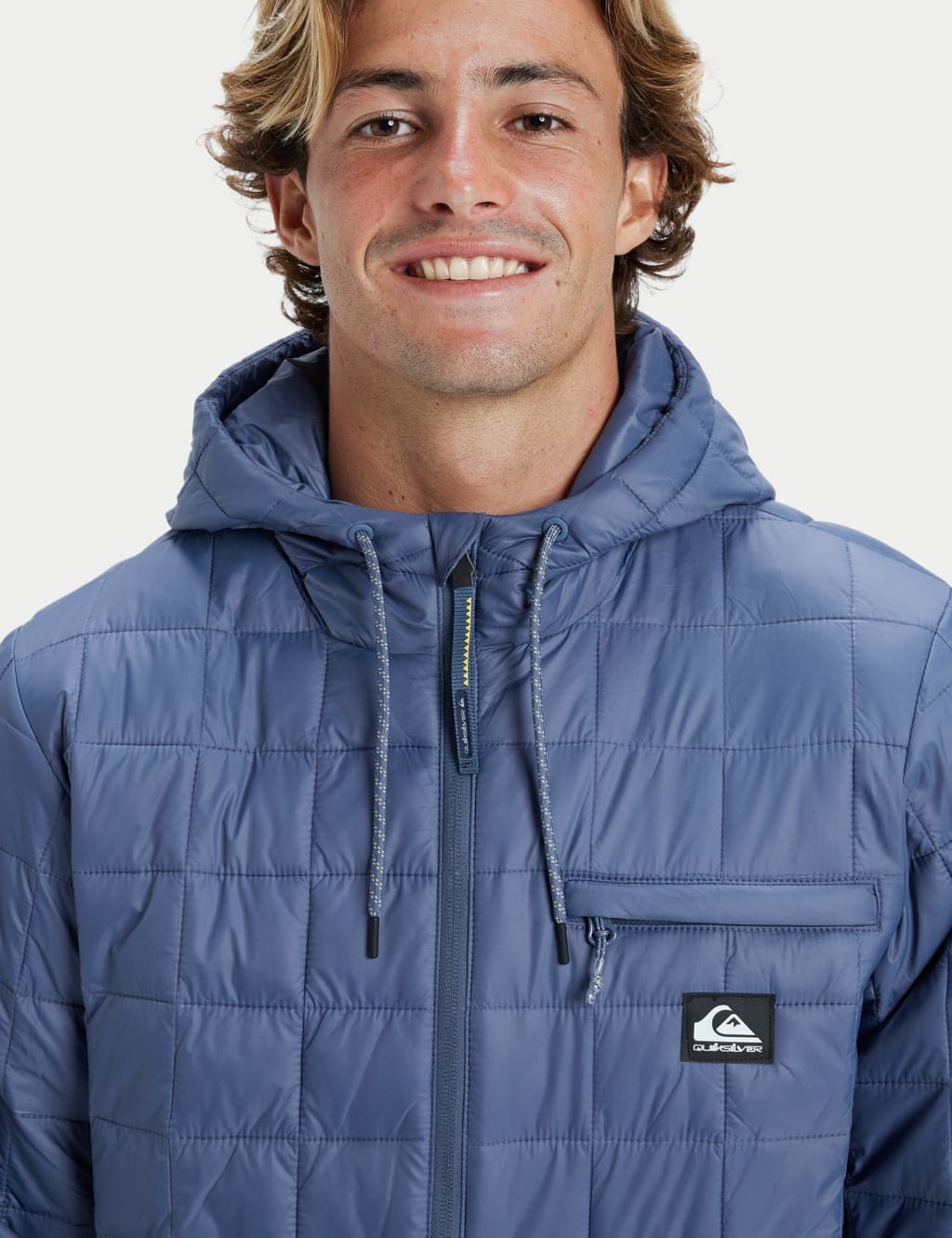 Check padded jacket top
