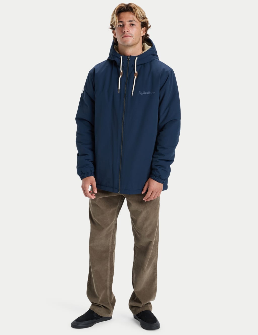 Mens cotton national style vintage hooded long sleeve pure color casual jacket new arrivals