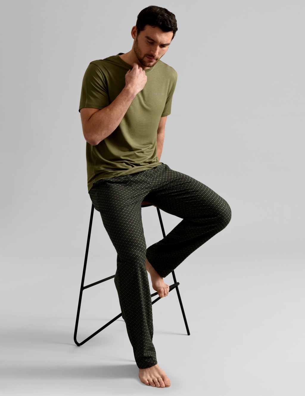 Modal Print Pyjama Set 5 of 5