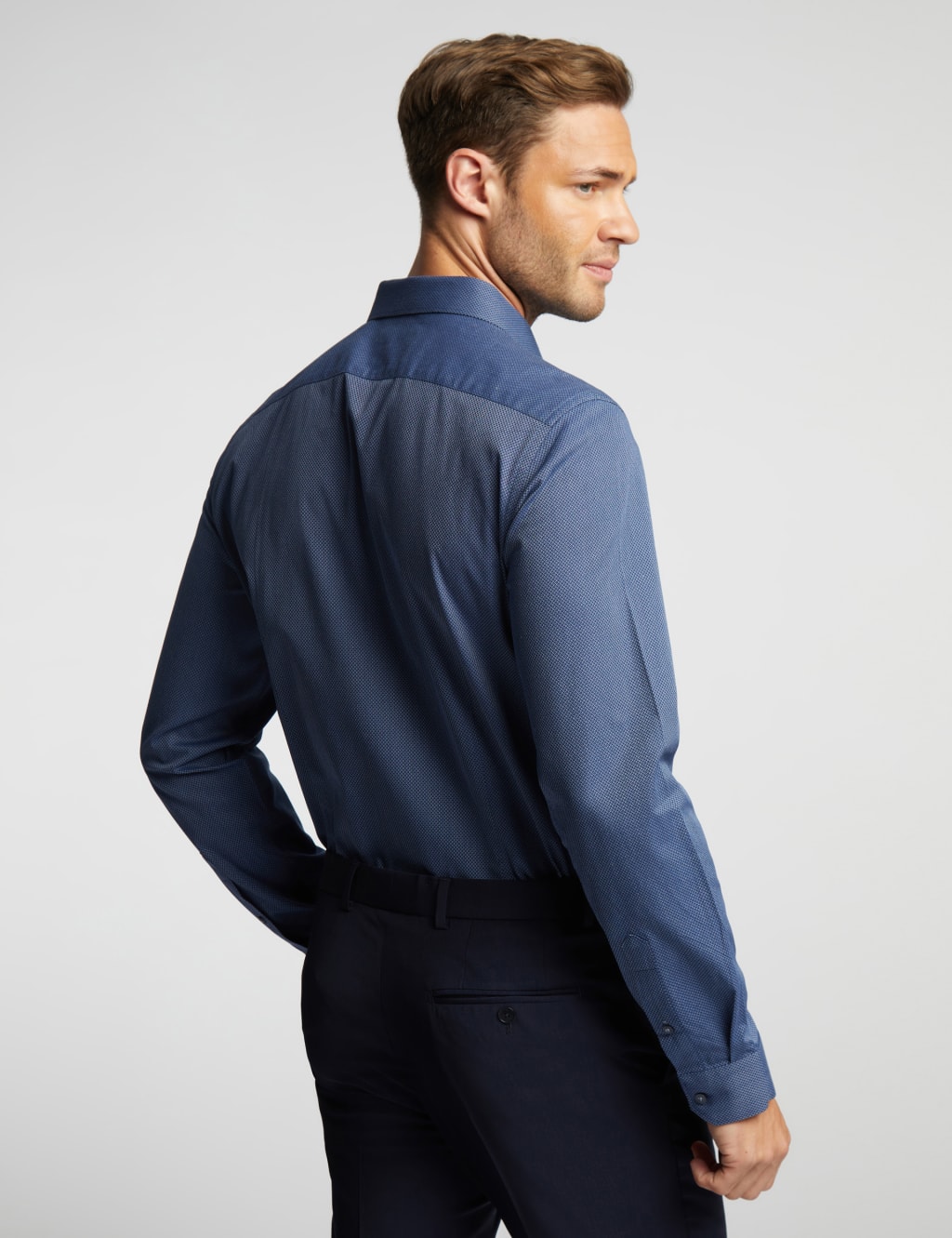 Slim Fit Pure Cotton Polka Dot Shirt 2 of 3