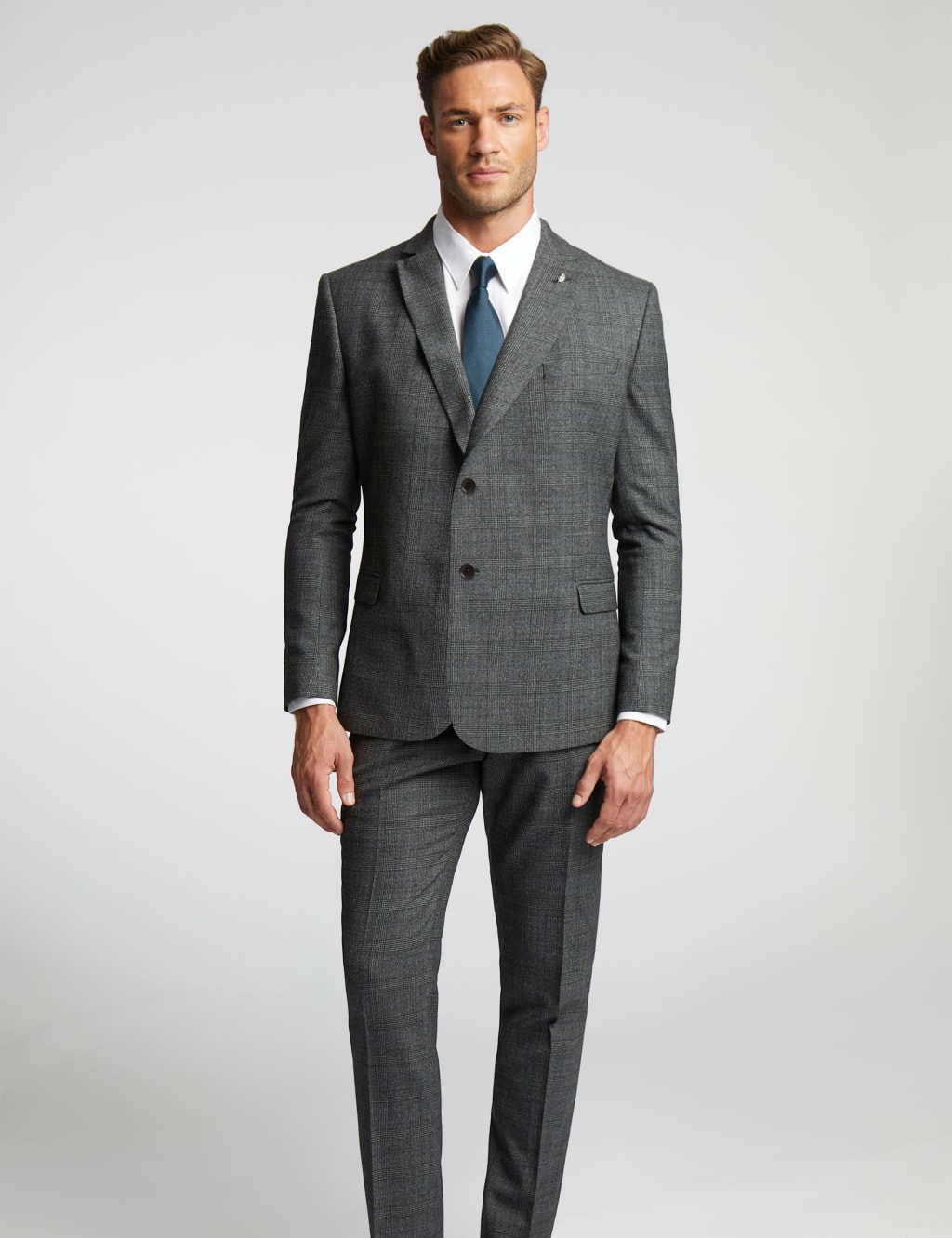 Slim Fit Wool Rich Check Suit Jacket 2 of 4