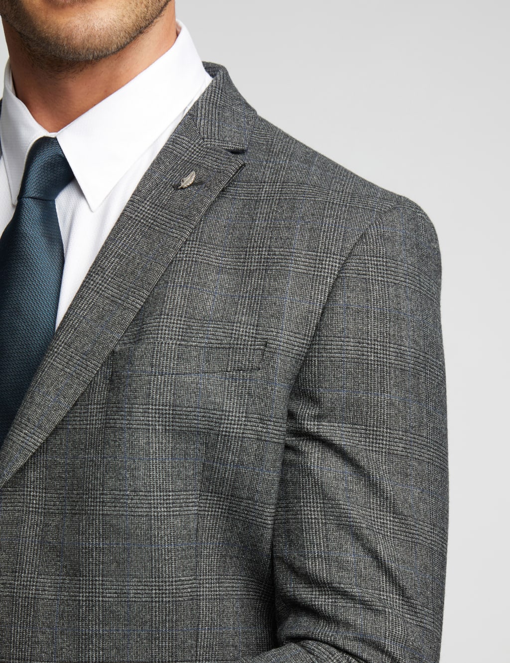Slim Fit Wool Rich Check Suit Jacket 4 of 4