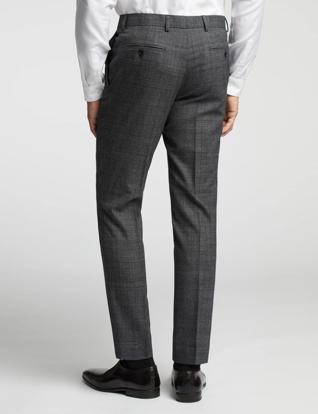 Slim Fit Wool Rich Check Suit Trousers 2 of 4