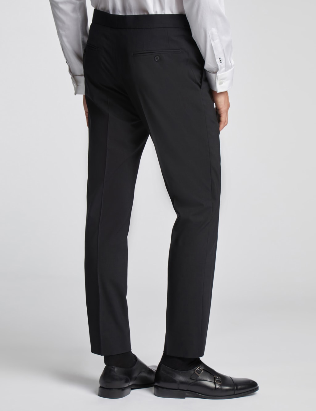 Slim Fit Wool Rich Flat Front Trousers 2 of 4