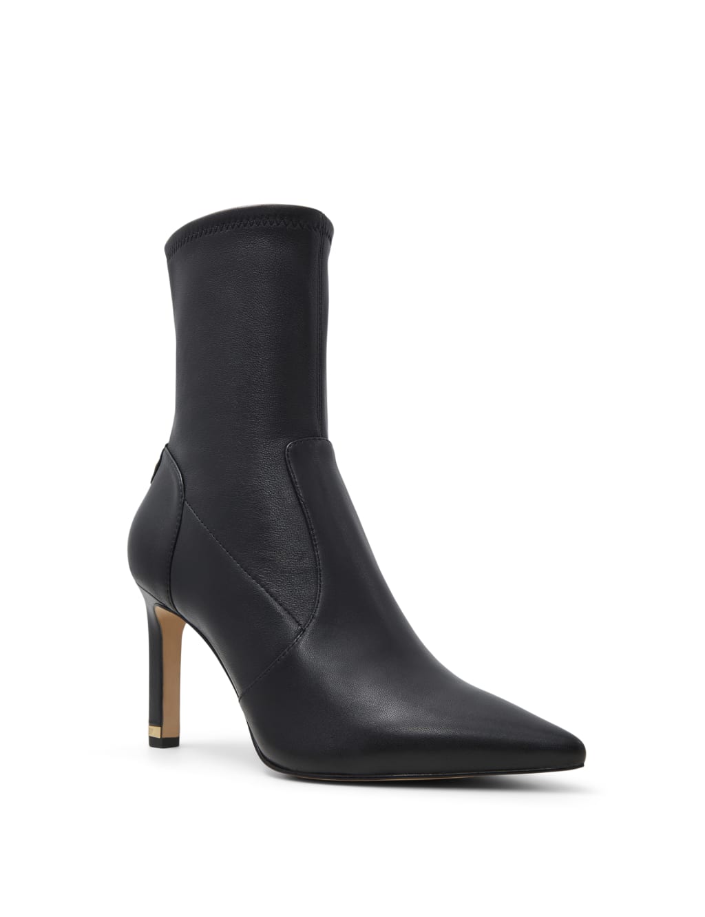 Leather Stiletto Heel Pointed Ankle Boots 2 of 8