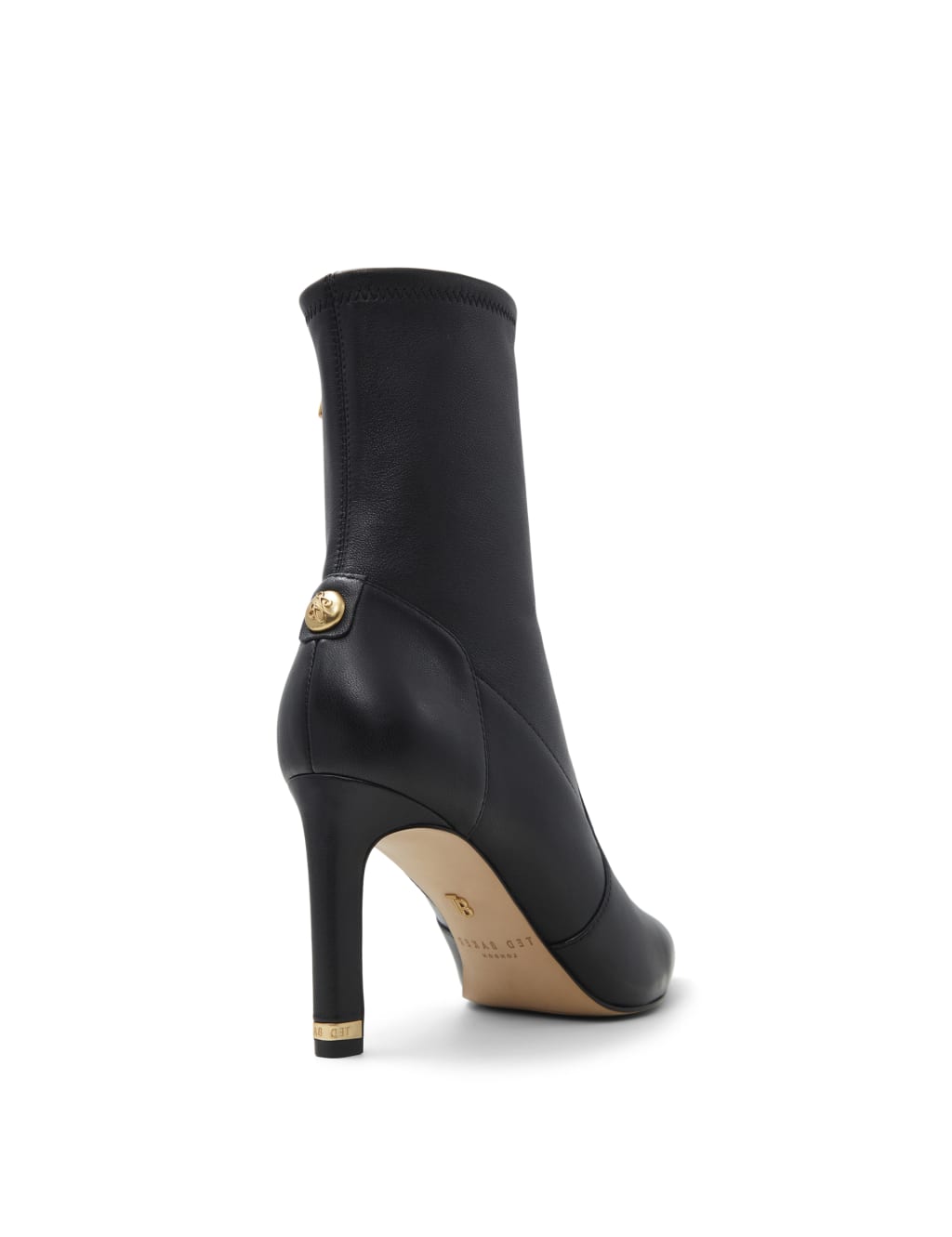 Leather Stiletto Heel Pointed Ankle Boots 5 of 8