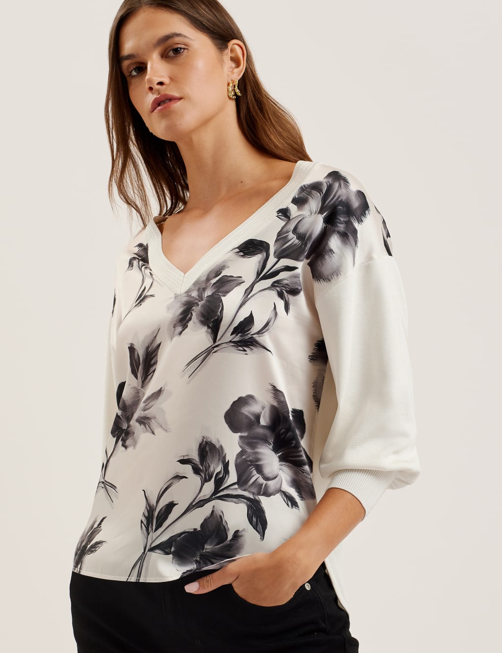 Floral V Neck Jumper Ted Baker M S