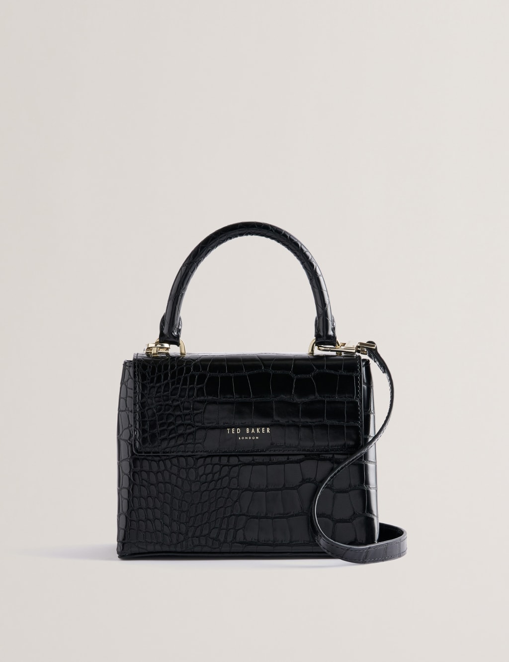 Aynaya Imitation Croc Handle Small Bag