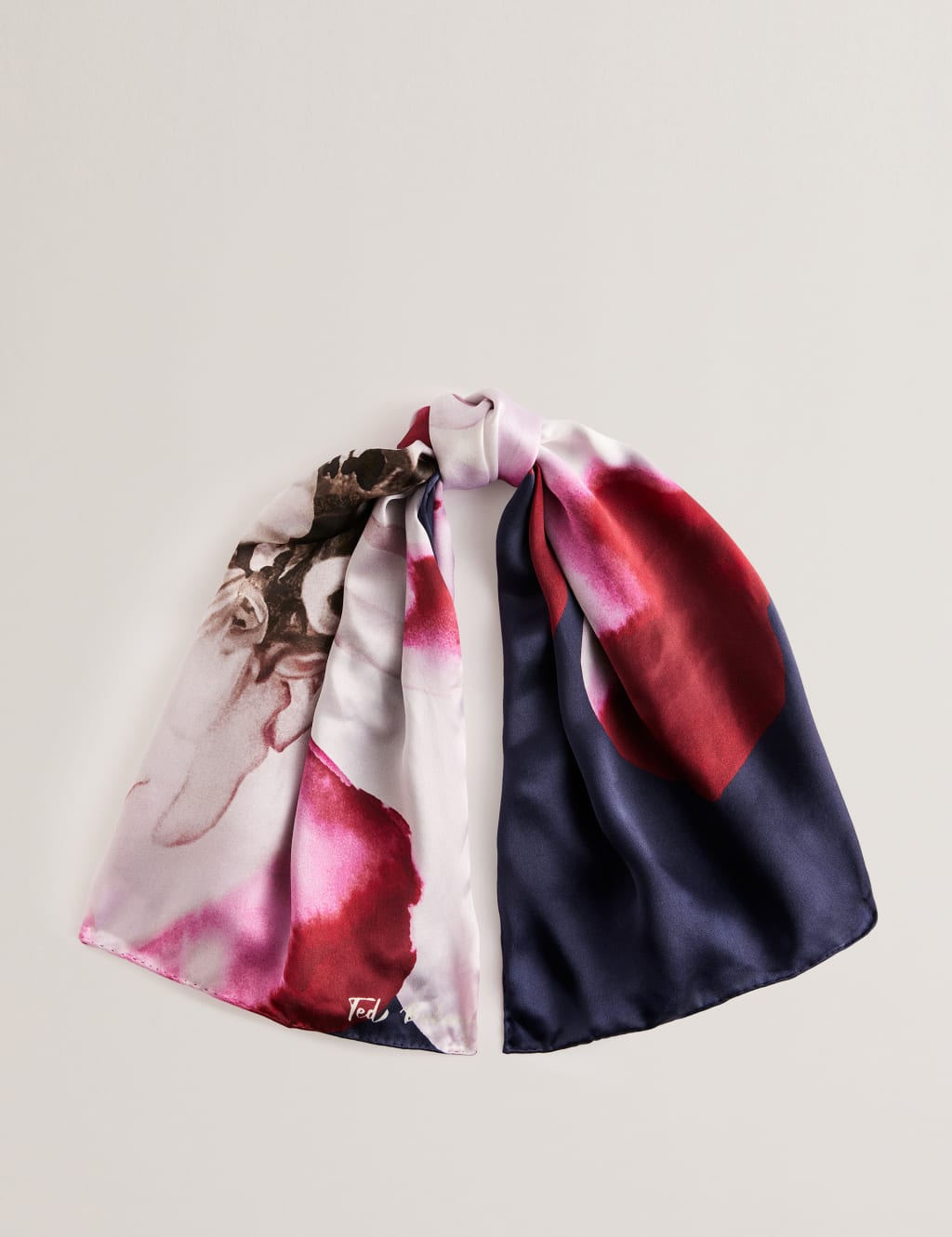 Janices Flower Silk Satin Scarf Ted Baker M S