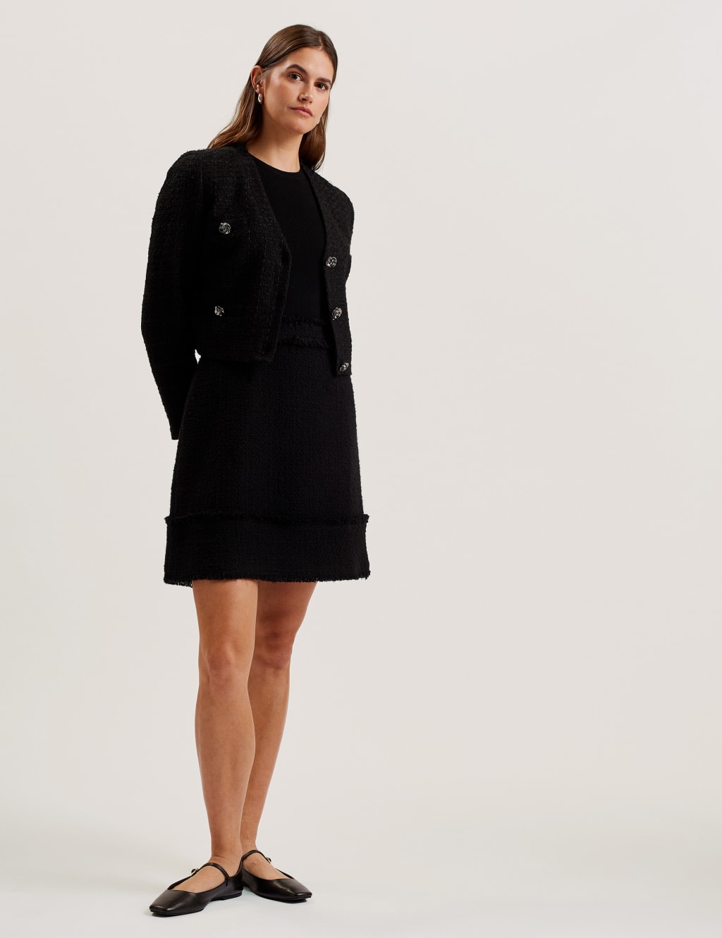 Textured Cropped Blazer 2 of 3