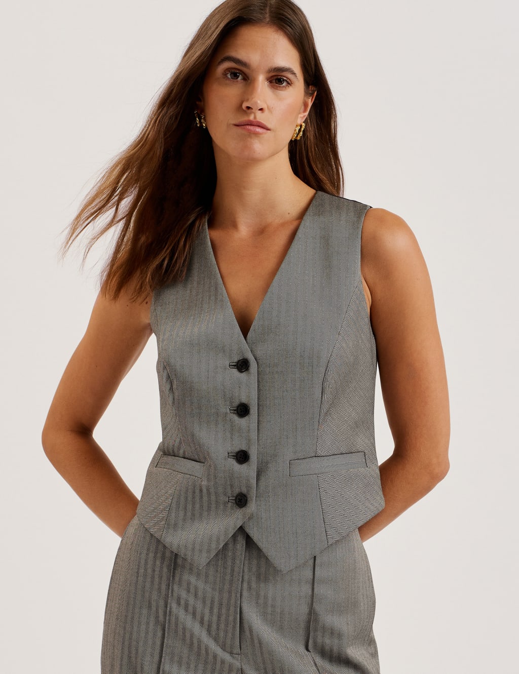 M&s grey waistcoat sale