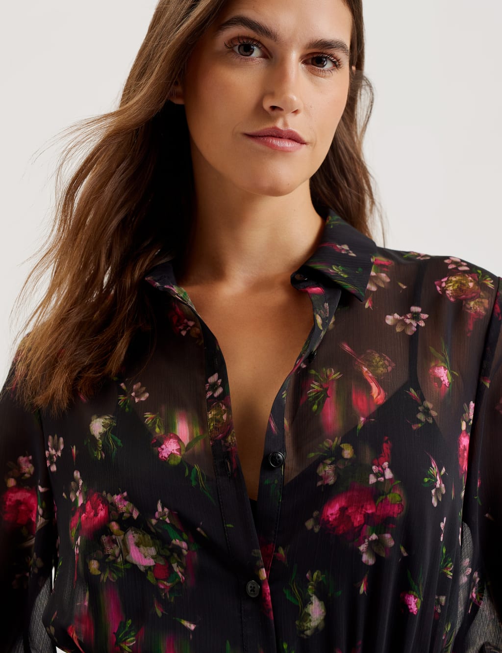 Printed Maxi Shirt Dress 2 of 3