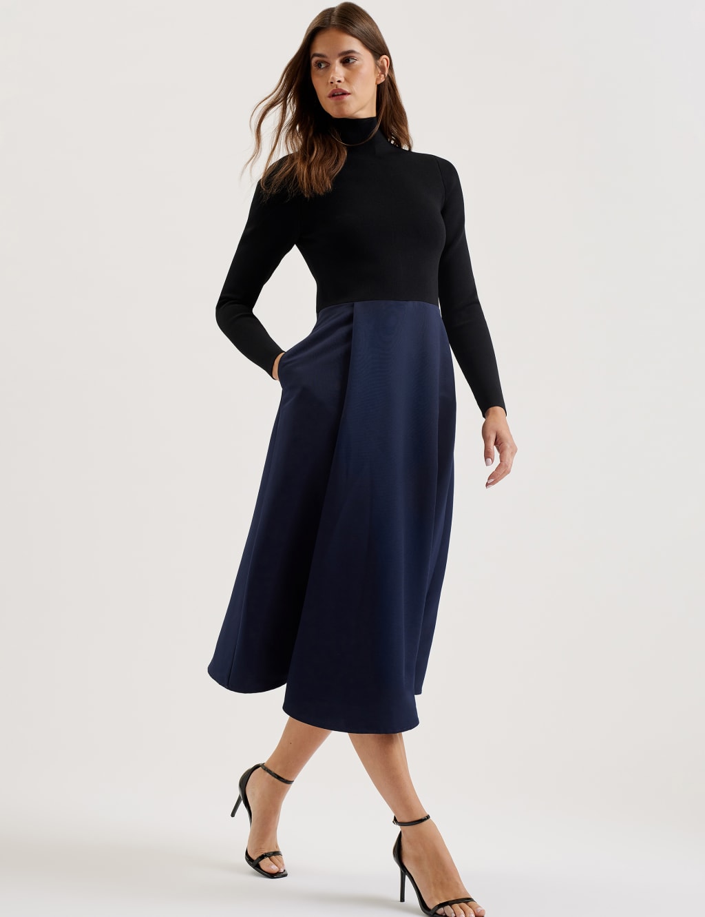 Waisted Dress with Wrap Skirt Ted Baker M S