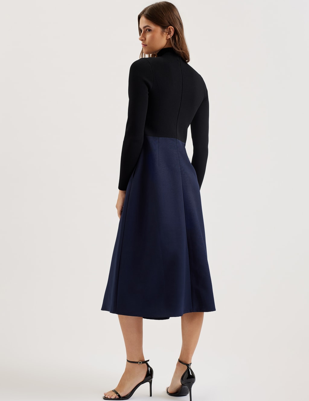 Waisted Dress with Wrap Skirt 3 of 3