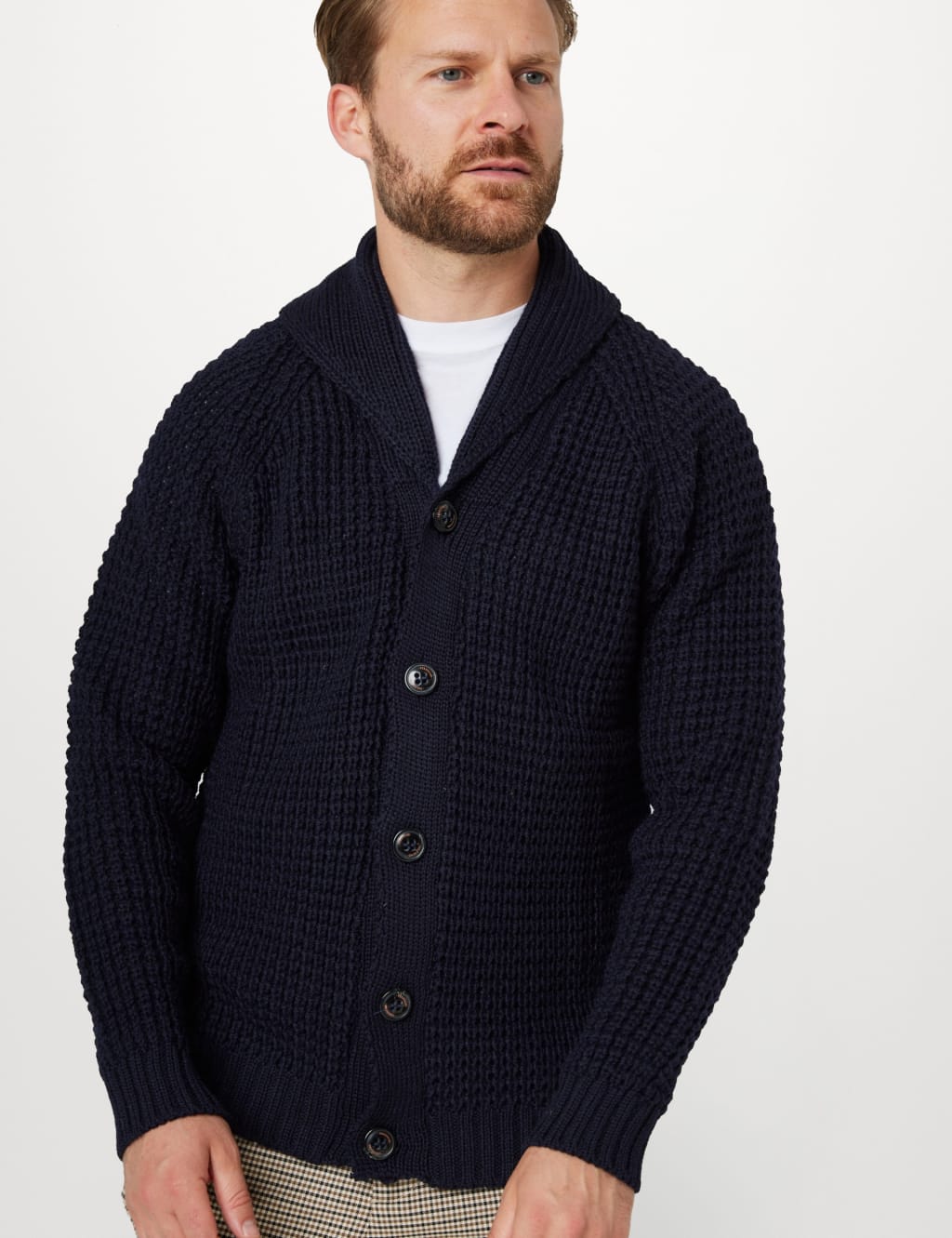 Waffle Shawl Cardigan 3 of 6