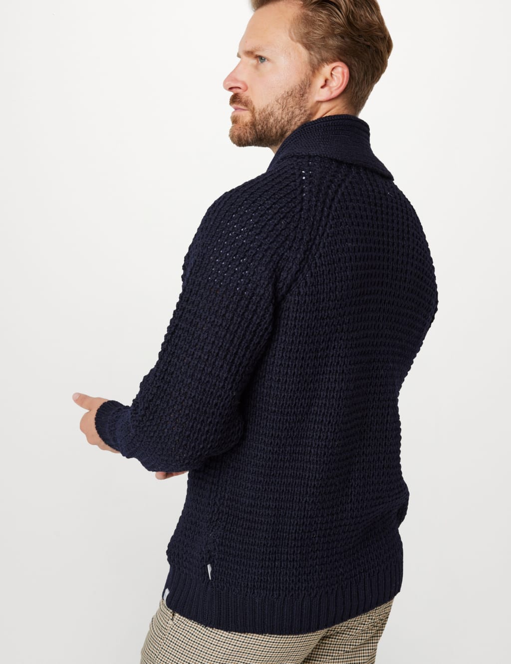 Waffle Shawl Cardigan 4 of 6
