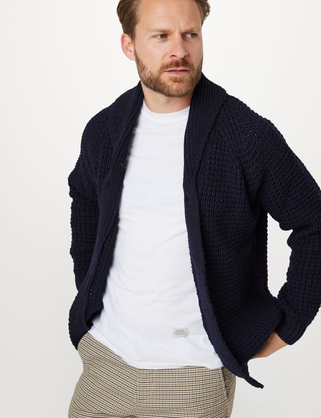 Waffle Shawl Cardigan 5 of 6