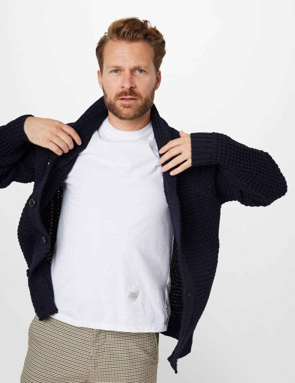 Waffle Shawl Cardigan 6 of 6