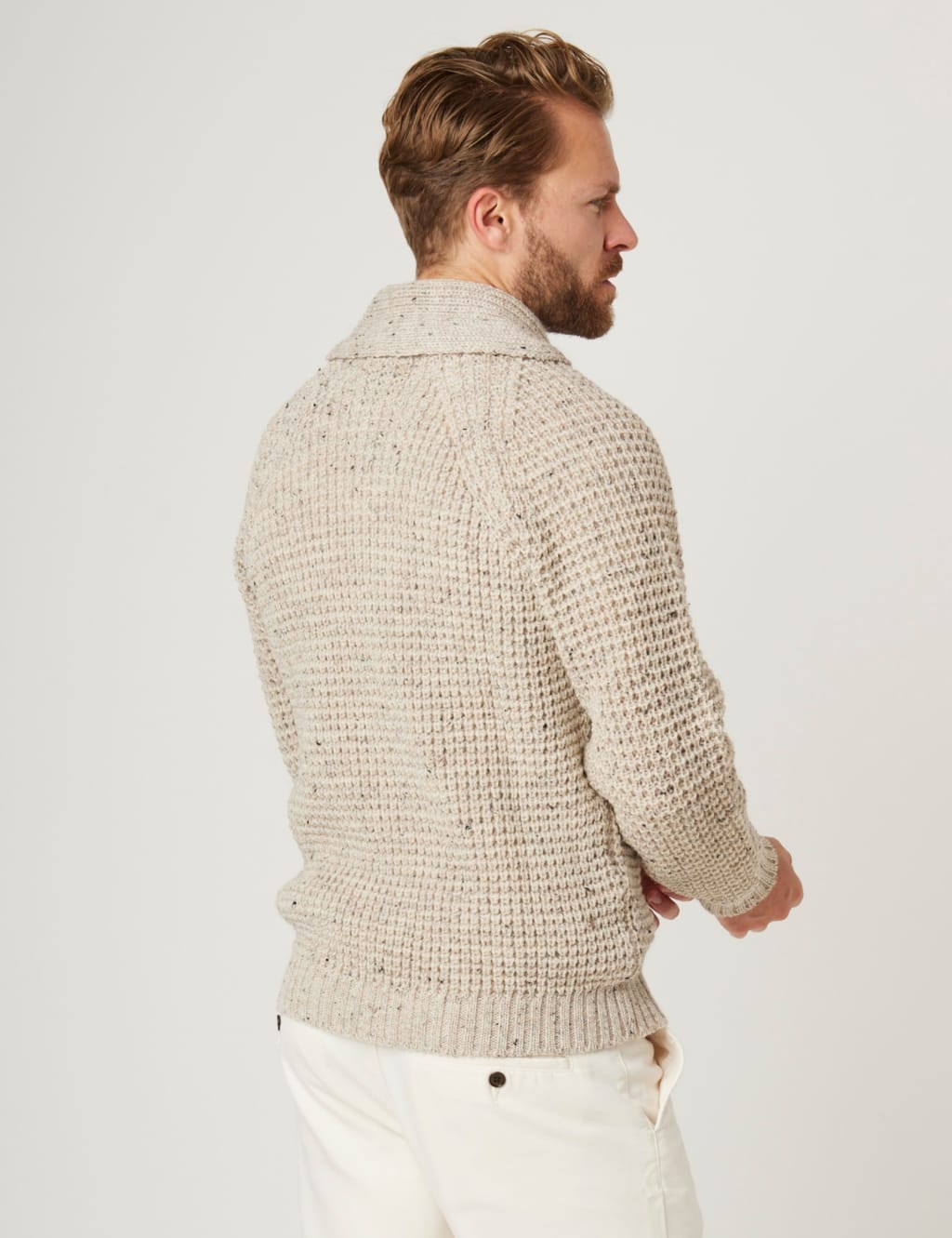 Waffle Shawl Cardigan 4 of 6