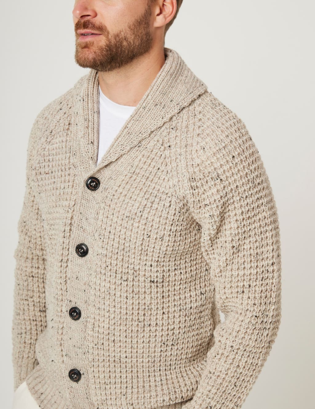 Waffle Shawl Cardigan 6 of 6