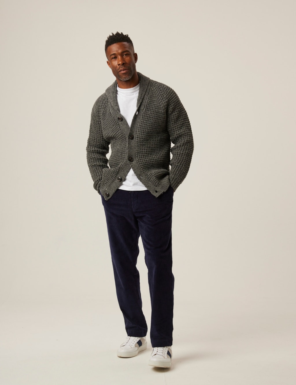 Waffle Shawl Cardigan 3 of 6