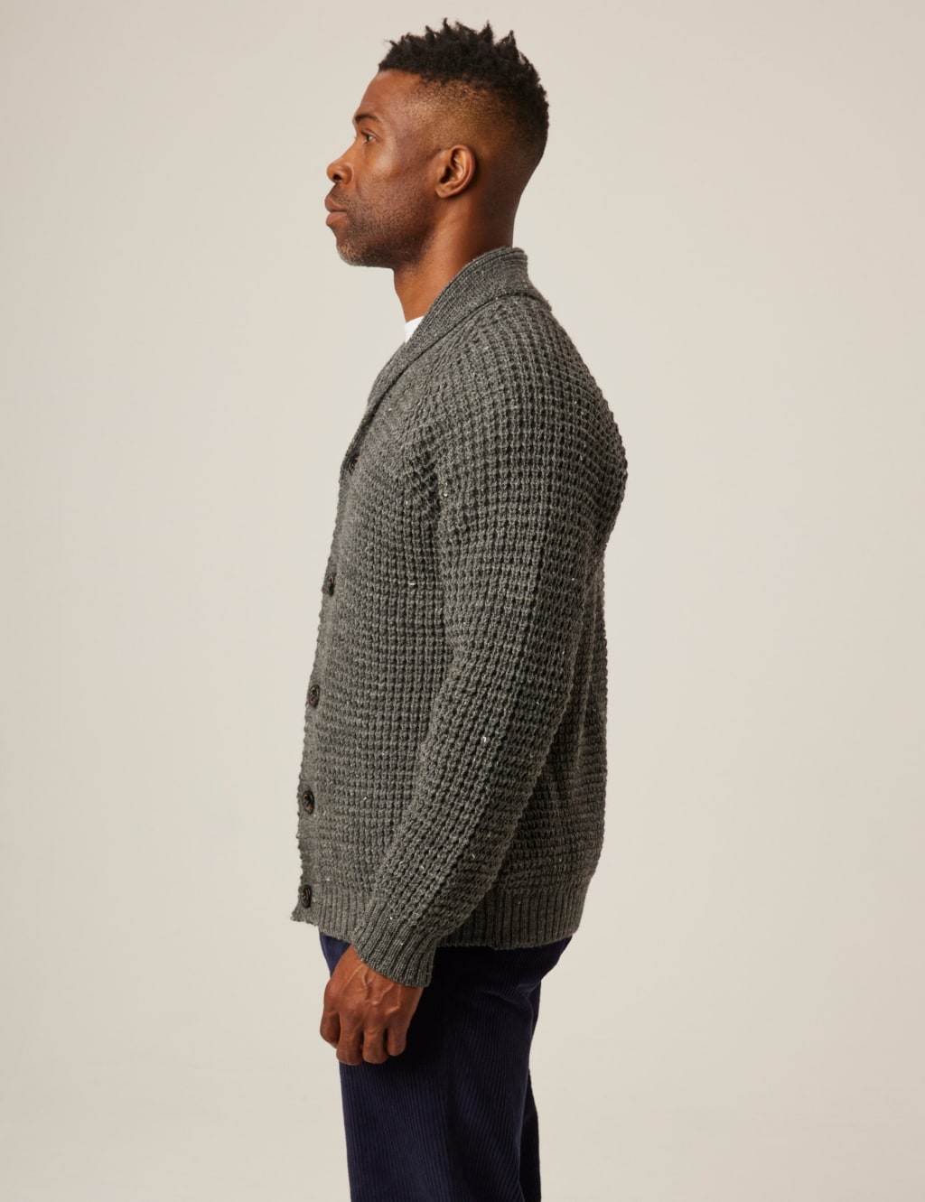 Waffle Shawl Cardigan 4 of 6