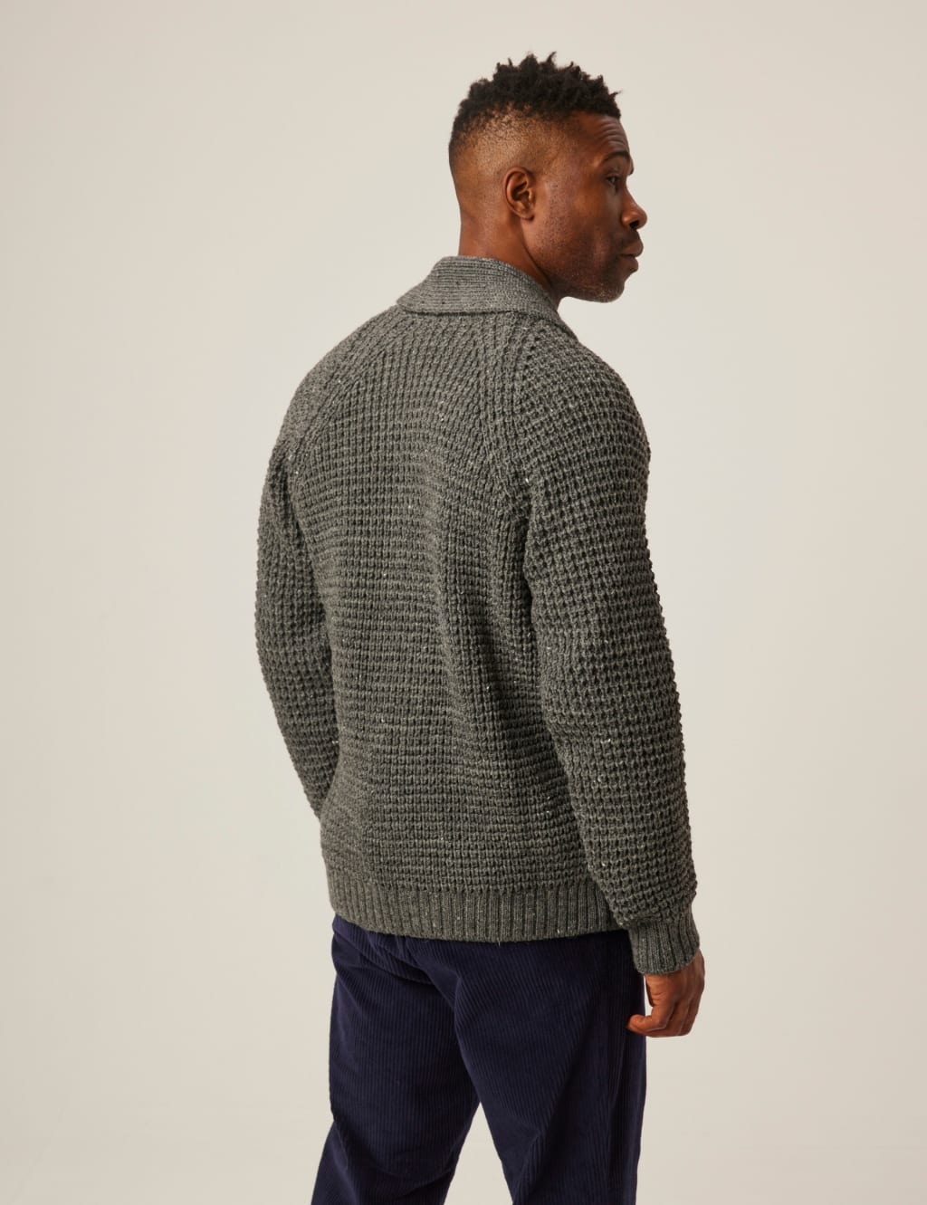 Waffle Shawl Cardigan 5 of 6