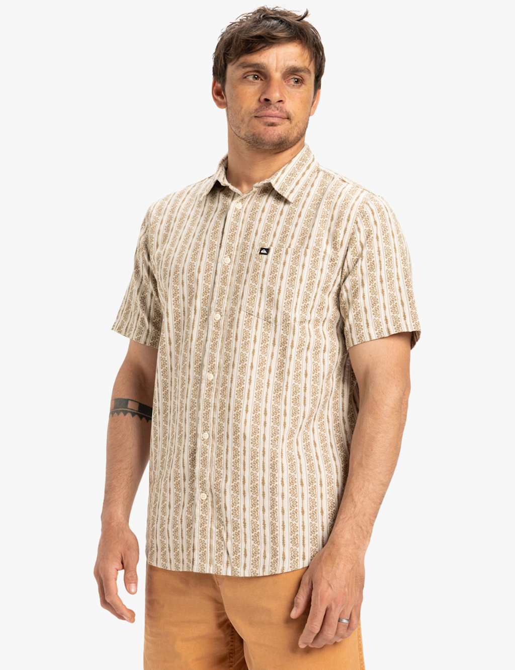 Pure Cotton Floral Striped Shirt 7 of 11