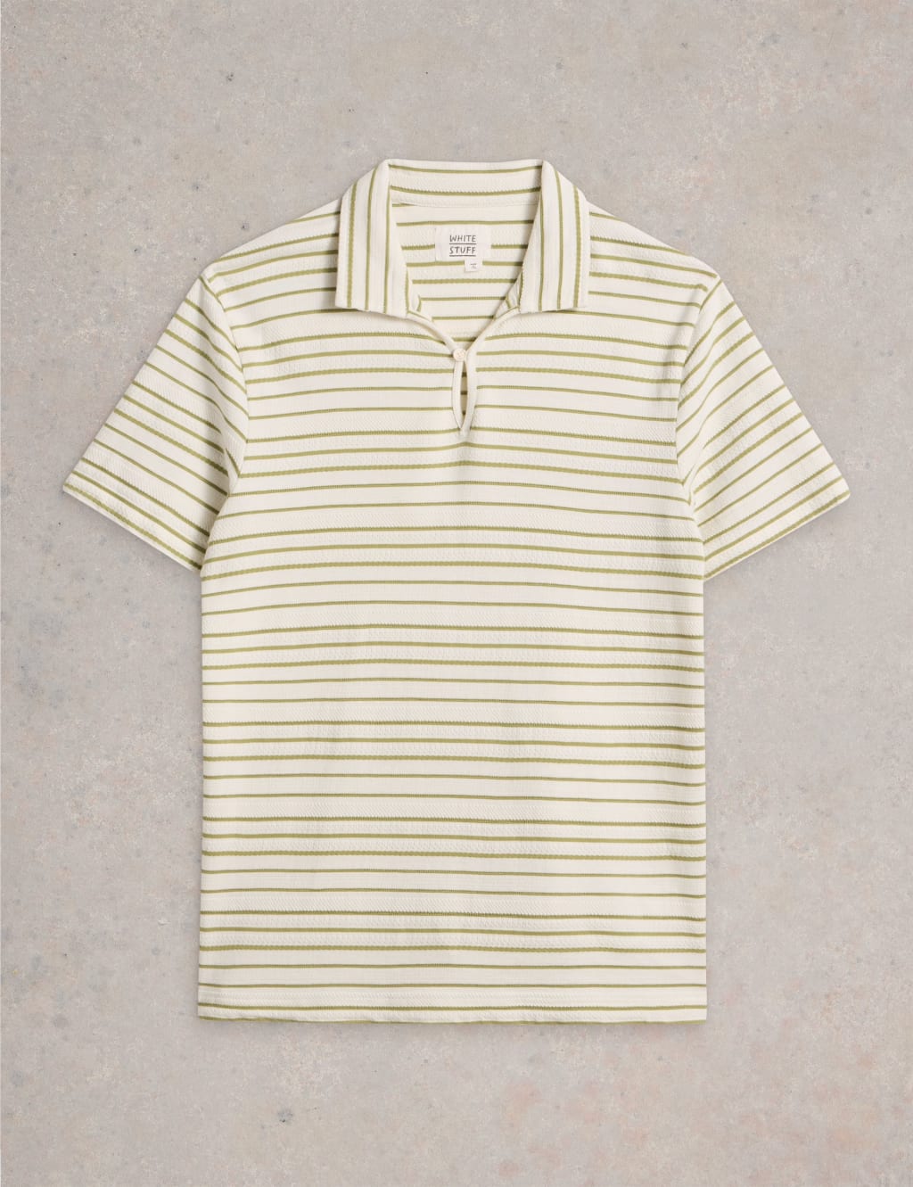 Pure Cotton Jacquard Striped Polo Shirt 2 of 6
