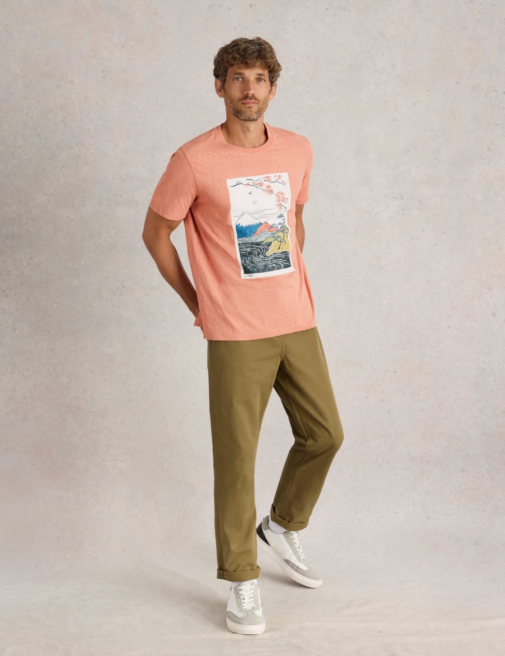 Pure Cotton Mountain Graphic T-Shirt 1 of 6