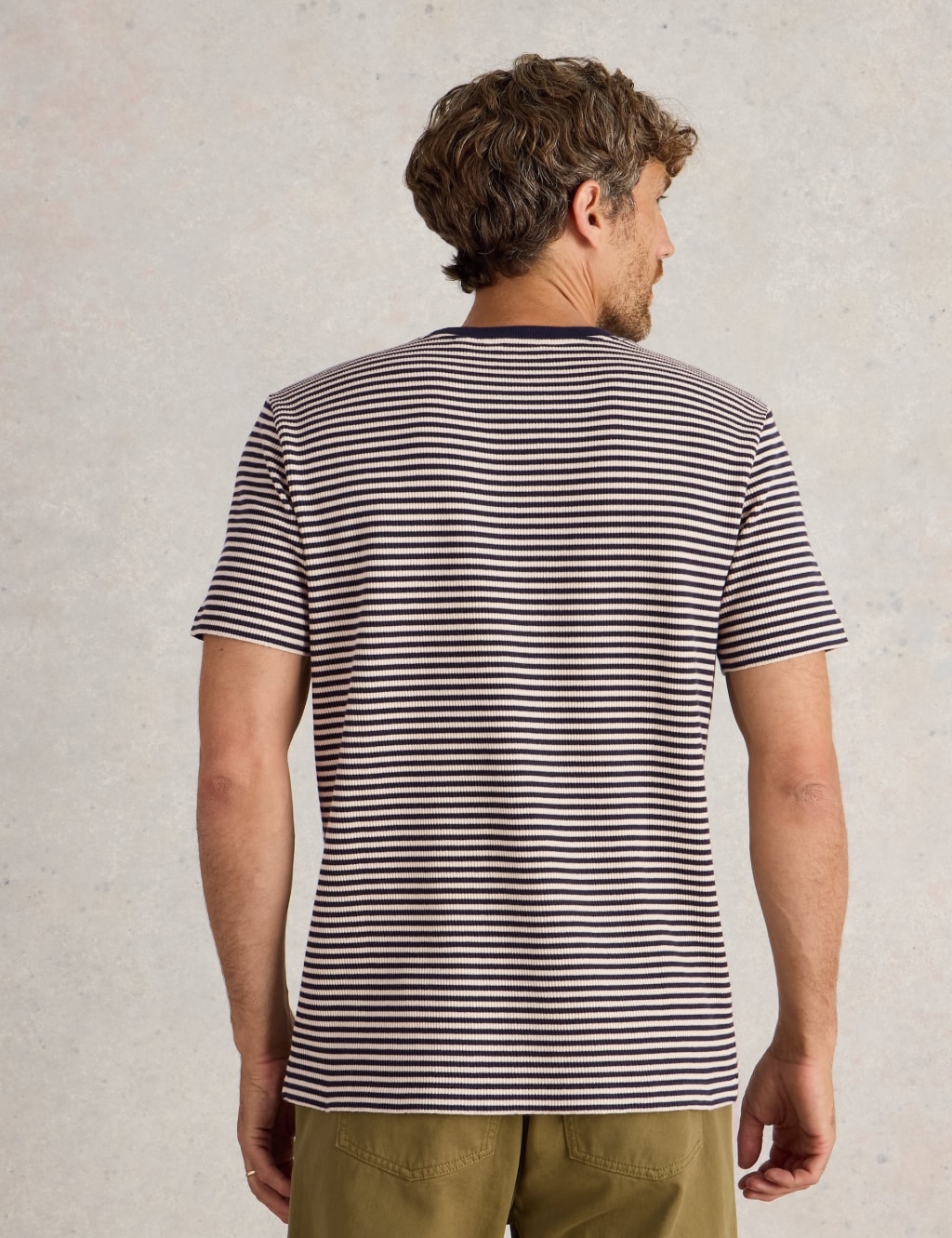 Cotton Rich Striped Crew Neck T-Shirt 4 of 6
