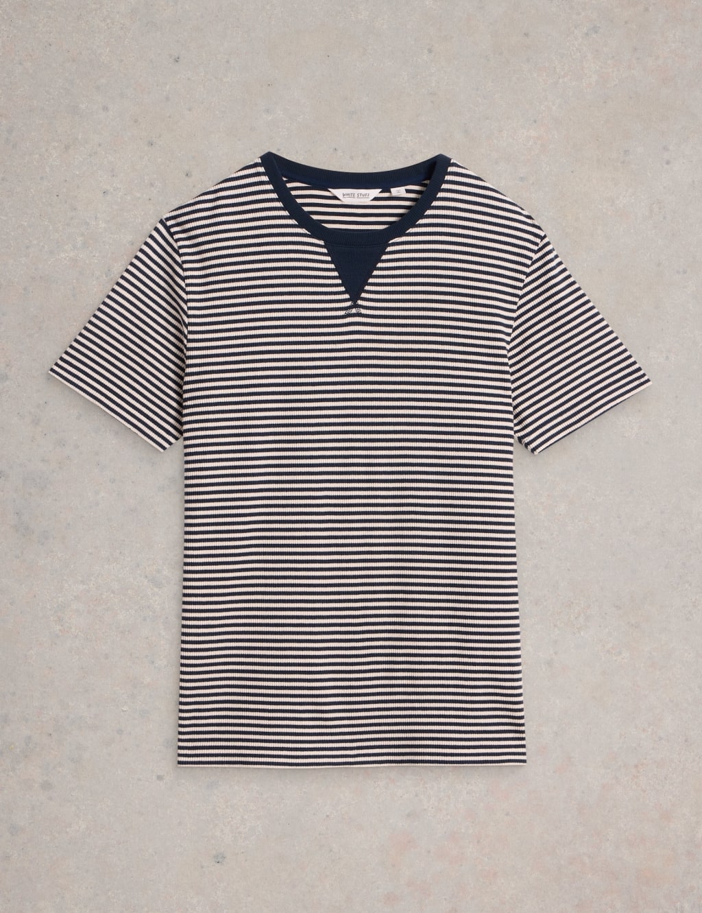 Cotton Rich Striped Crew Neck T-Shirt 2 of 6