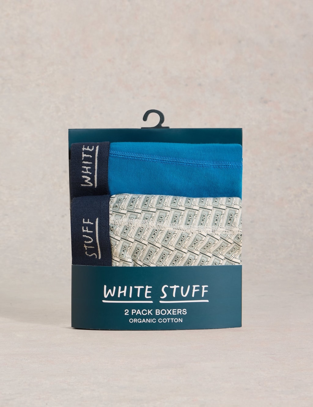 2pk Cotton Rich Cassette & Plain Boxers 2 of 3