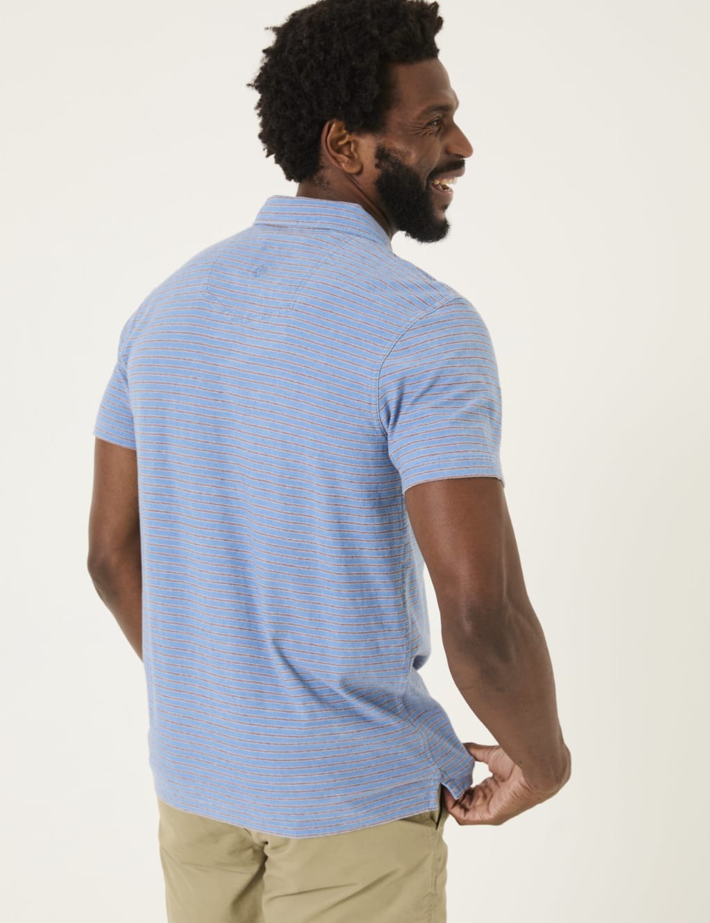 Pure Cotton Striped Polo Shirt 3 of 5