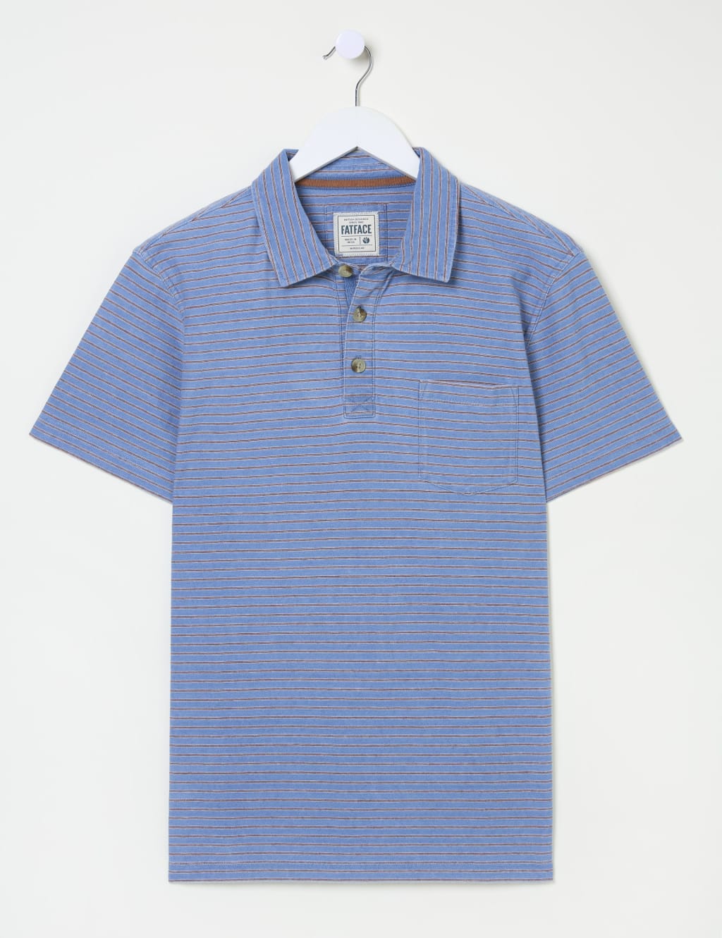 Pure Cotton Striped Polo Shirt 2 of 5
