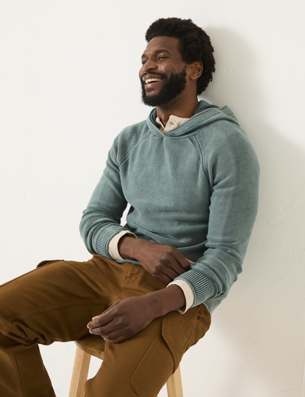 Pure Cotton Ribbed Textured Hoodie 5 of 5