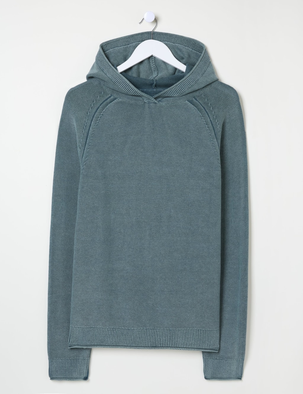 Pure Cotton Ribbed Textured Hoodie 2 of 5