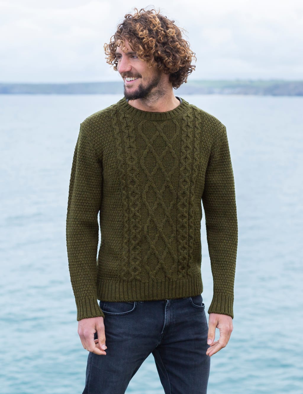 Merino wool cable knit sweater online