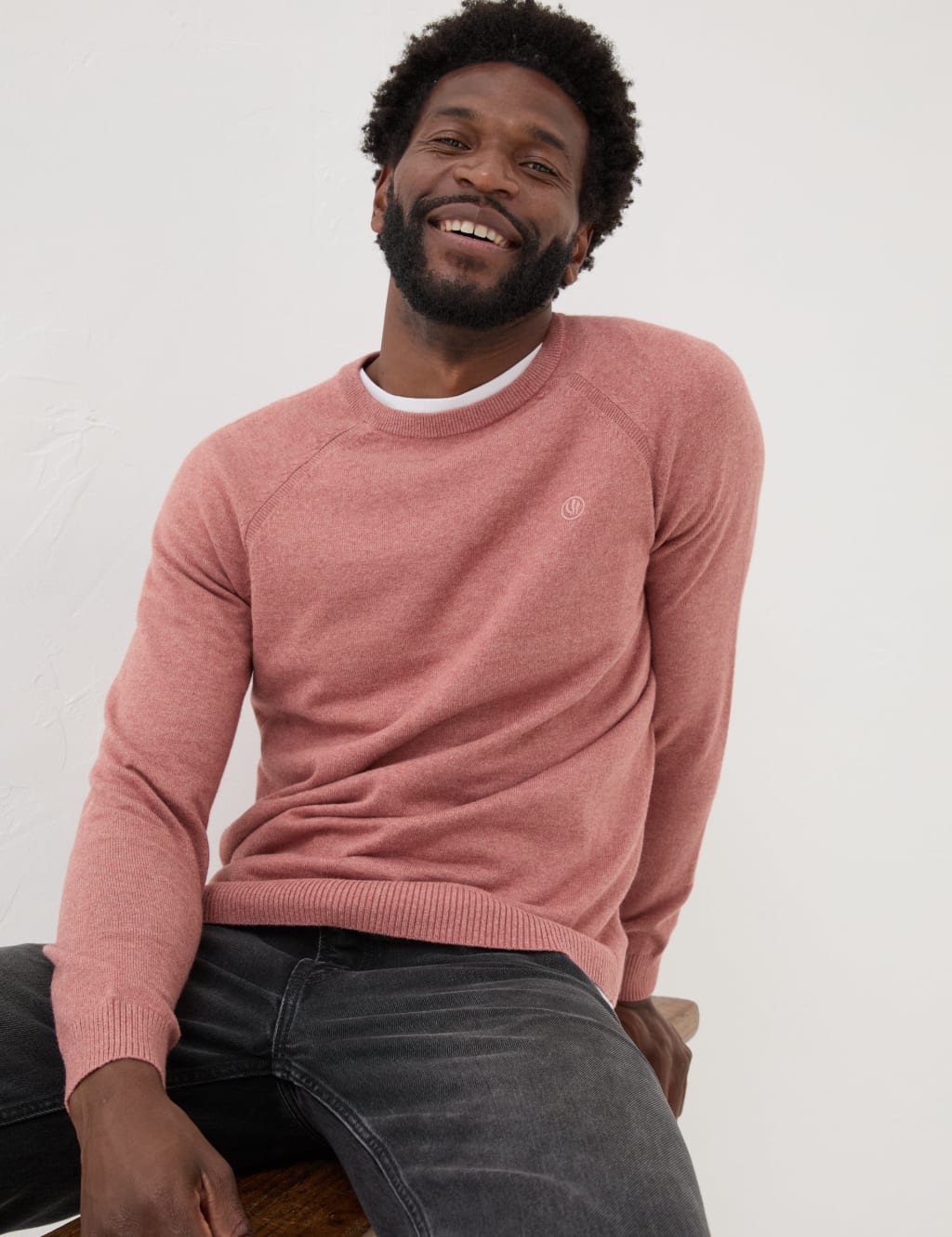 Cotton Rich Crew Neck Jumper 5 of 5