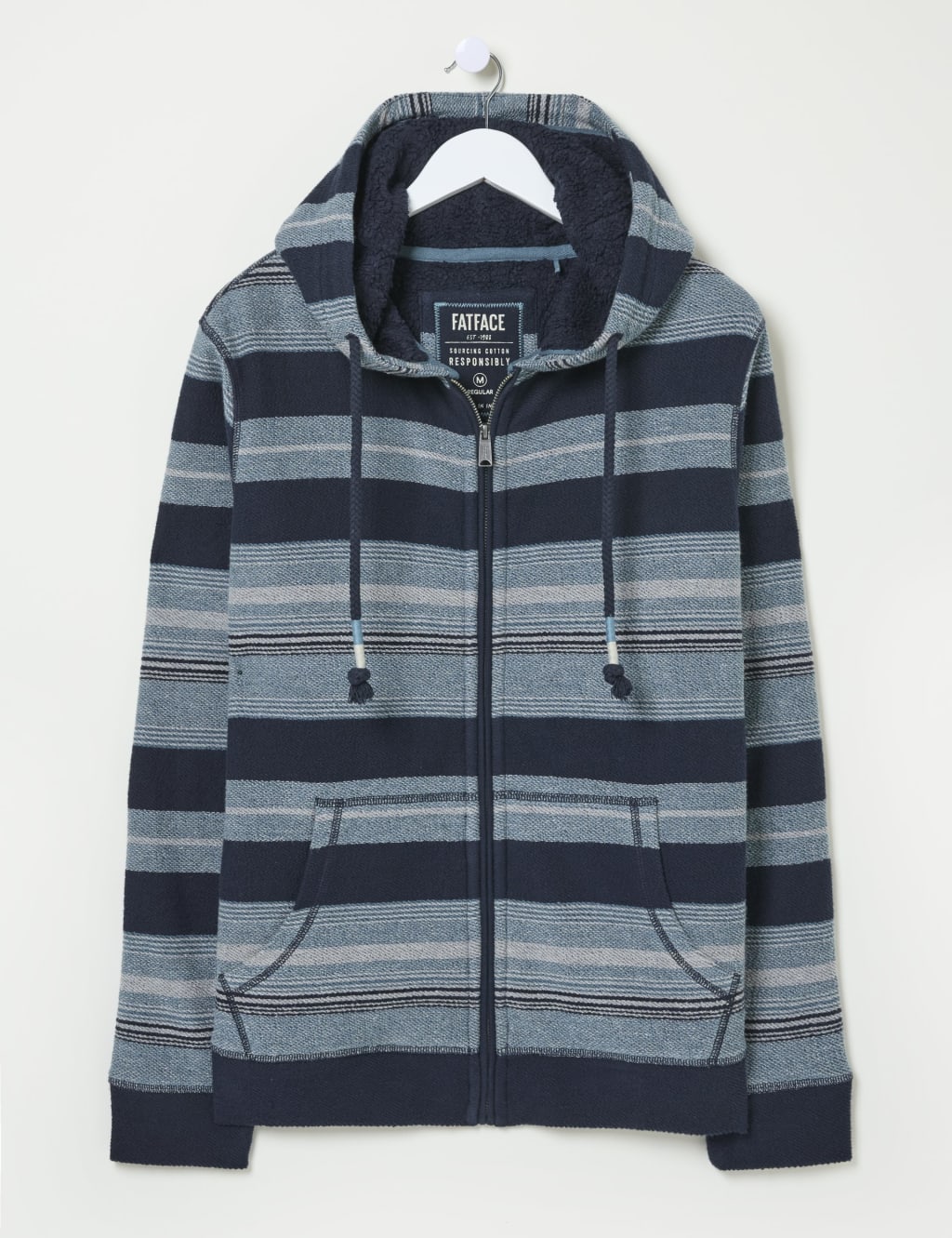 Striped zip up hoodie mens deals
