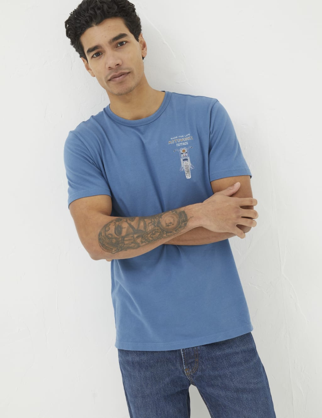 Pure Cotton Motorbike Graphic T-Shirt 1 of 5