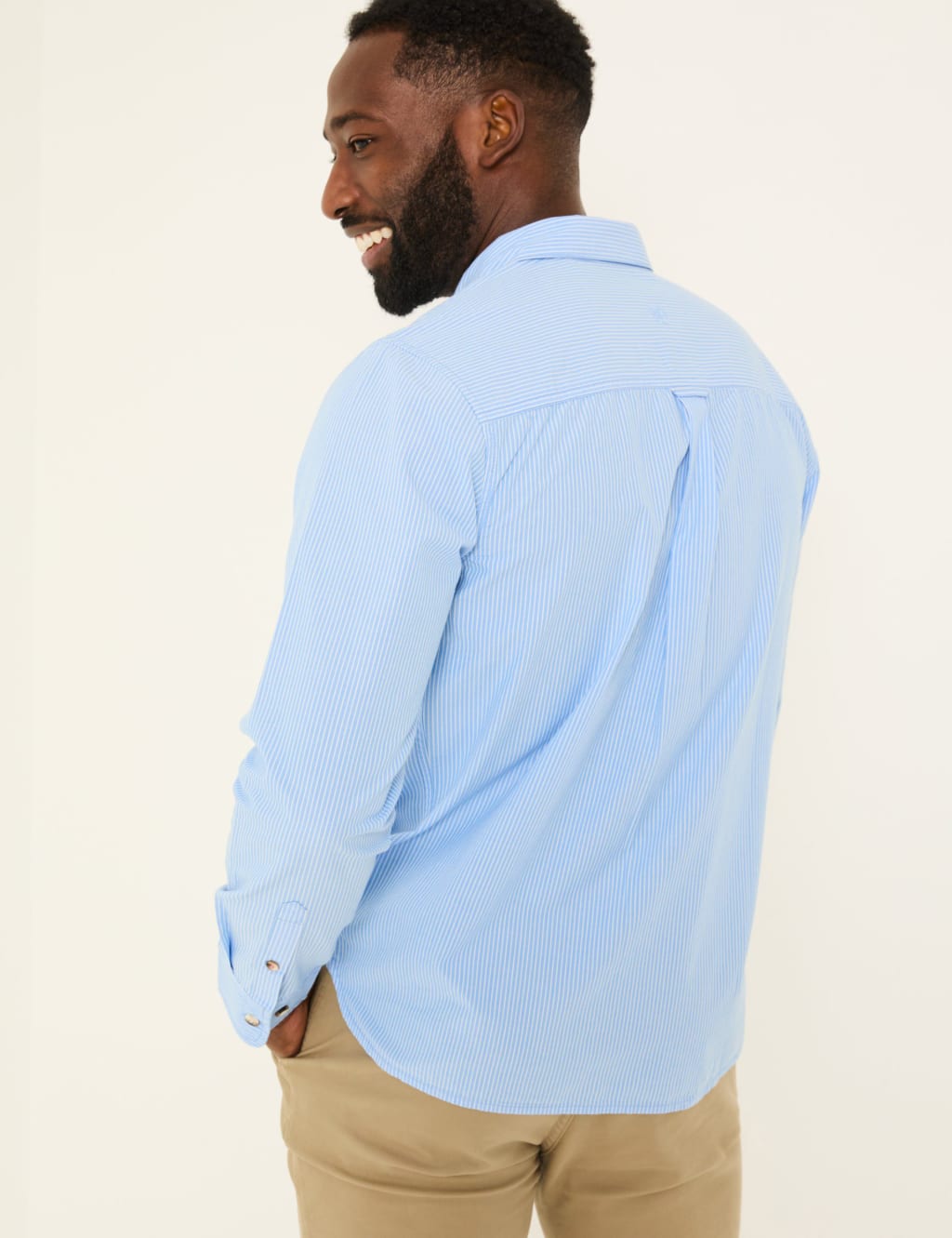 Pure Cotton Striped Oxford Shirt 3 of 5